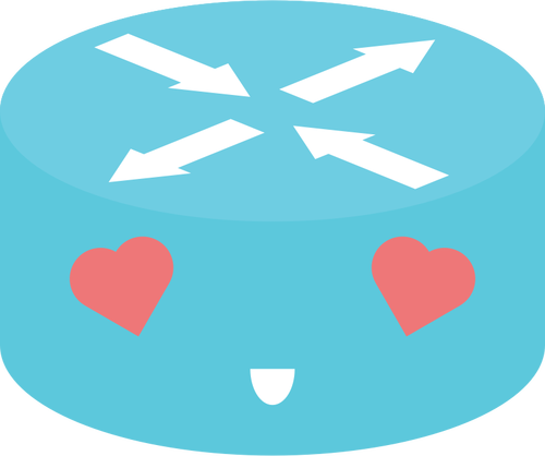 In love router emoji