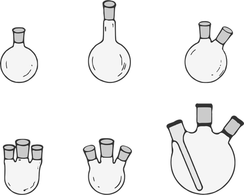 Glaswerk van chemisch laboratorium