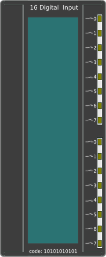 Programmable logic controller kartu vektor ilustrasi