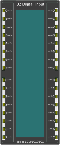 PLC デジタル入力カード ベクトル グラフィック