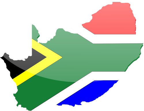 Vektorgrafiken Land Form Südafrika Flagge