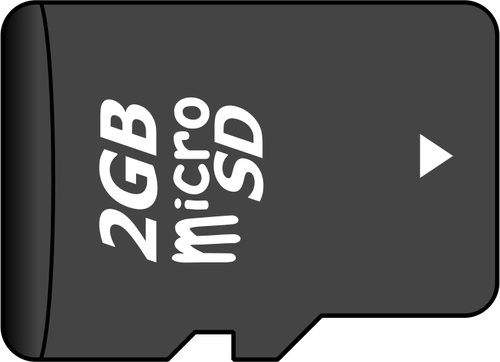 2GB microSD kaart vectorillustratie