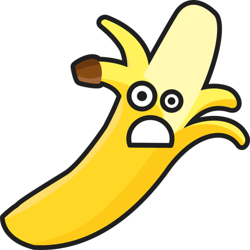 Ilustración de vector de banana triste