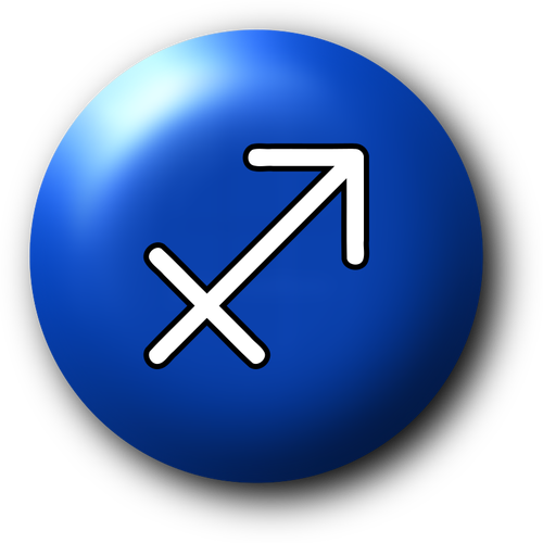 Blaue Schütze-symbol