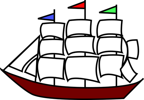 Símbolo do barco vermelho