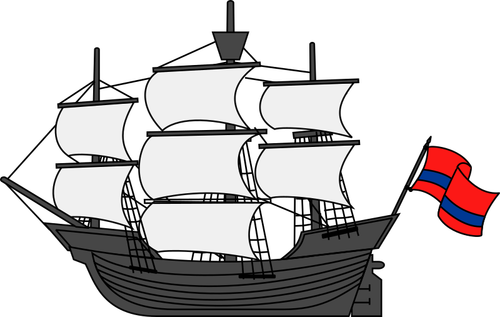 ספינה ודגל