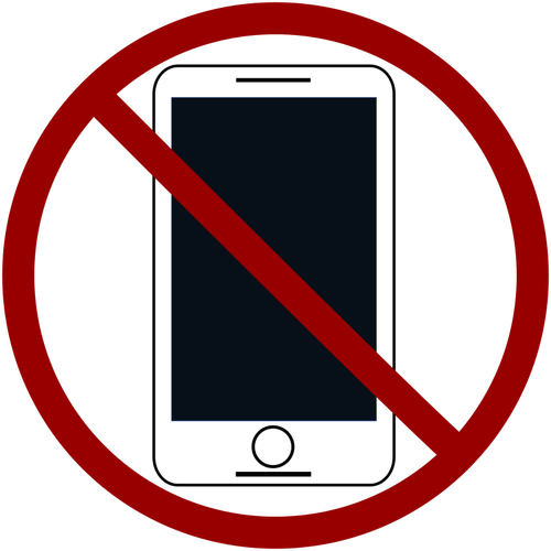 Inga mobiltelefoner-ikonen