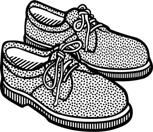 Clip-art vector de sapatos masculinos irregular