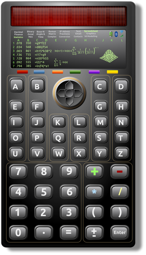 Scientific solar calculator vector drawing