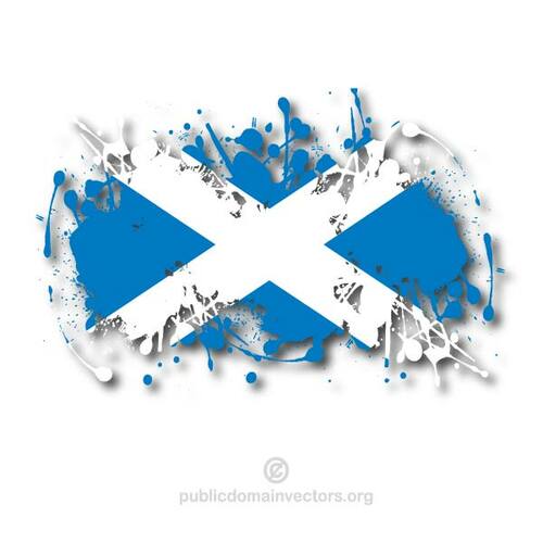 Skottlands flagg i blekk sprut