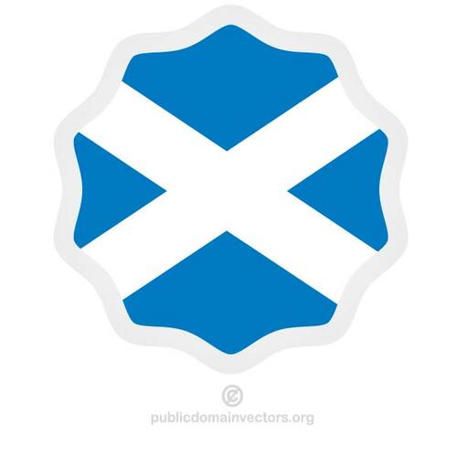 Sticker with flag of Scotland