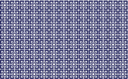 Sømløs blekk blå mønster