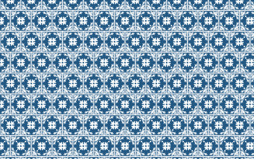Diseño floral Vintage azul