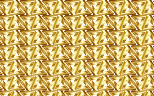 Patrón de triángulos de oro transparente