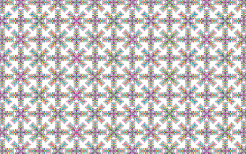 Flowery rainbow-colored pattern