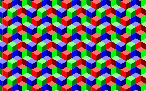 תבנית קוביות צבעוניות