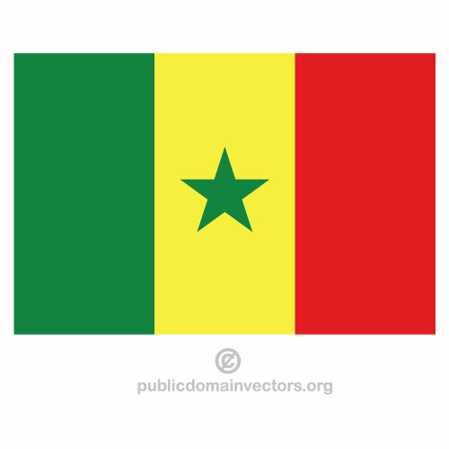 Vector drapeau du Sénégal