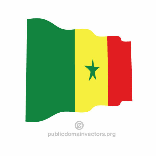 セネガル共和国のベクトル フラグ