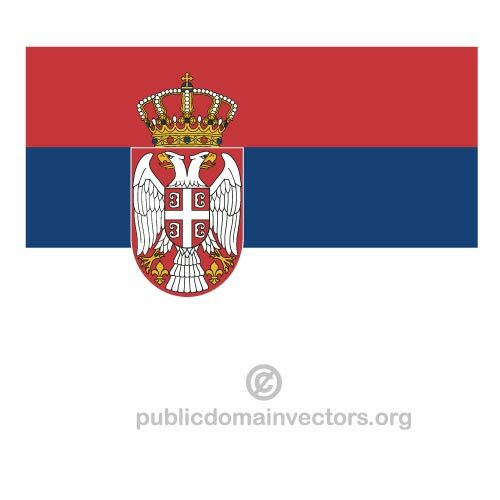 Serbiska vektor flagga