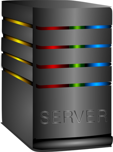 光沢のあるコンピューター サーバー ベクトル画像