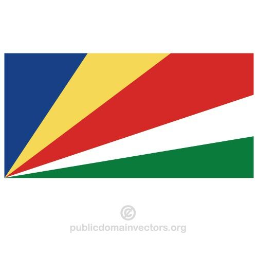 Drapeau de vecteur de Seychelles