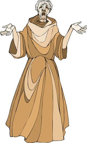 Medieval monk image