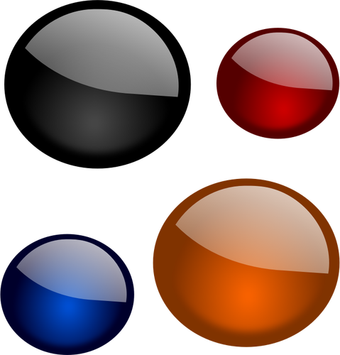 Vector image of set of four color balls