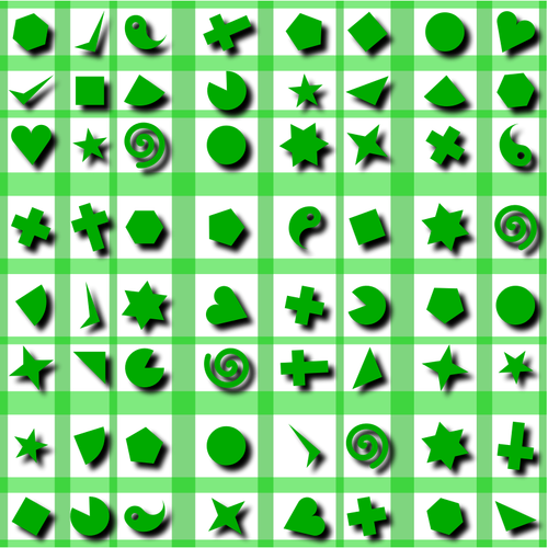 Shapes patroon in groene kleur