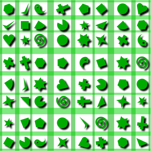 Shapes pattern in green color