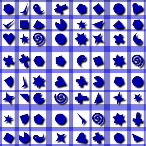 Formen-Muster in blau