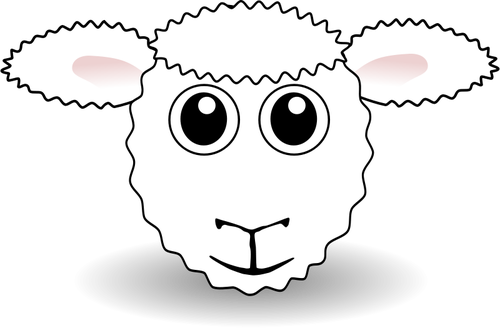 כבשים מצחיק הפנים בתמונה וקטורית