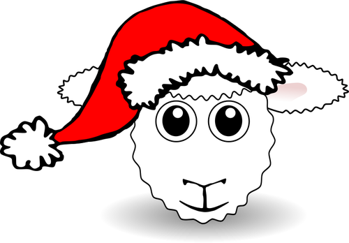 Funny Sheep Face Vector