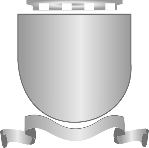 Shield and ribbon