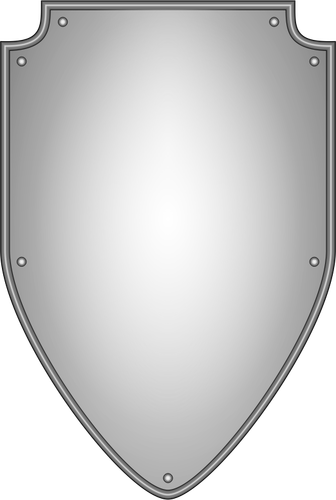 Vektorritning blank silver Shield