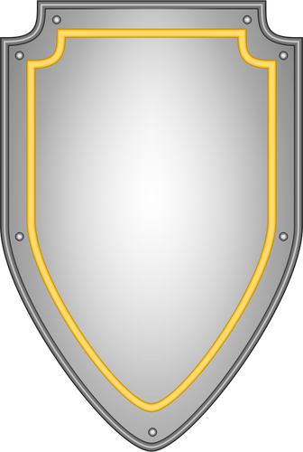 Vektor ilustrasi Shield logam kosong