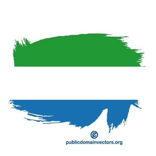 Bendera Sierra Leone dicat di dinding