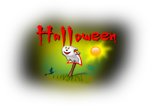 Halloween wegwijzer vectorillustratie