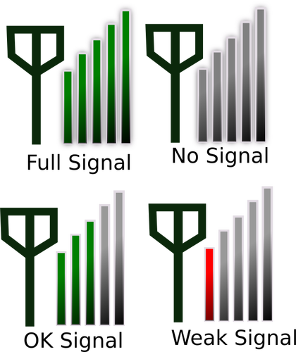 Signal-Stärke-Symbol-Vektor-Bild