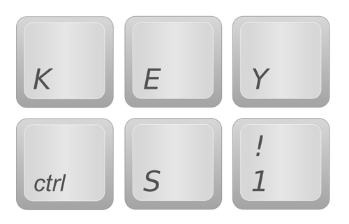 Компьютер ключи векторное изображение