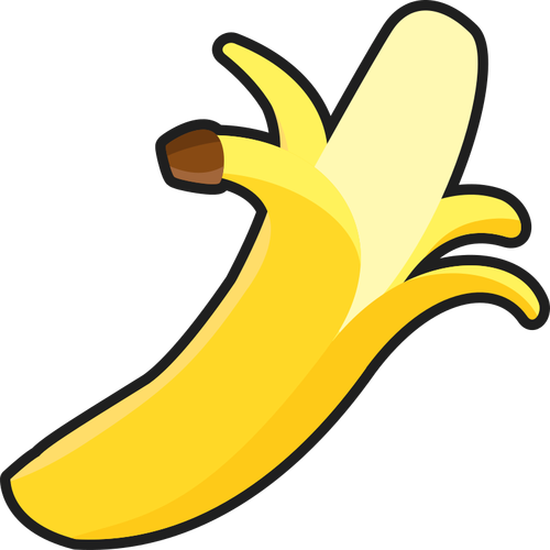 Einfach geschälte Banane Vektorgrafik