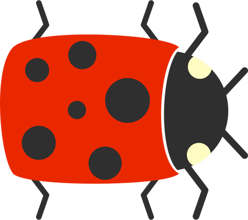 Vektor grafis kartun ladybug closeup