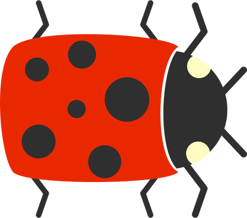 Vektor grafis kartun ladybug closeup