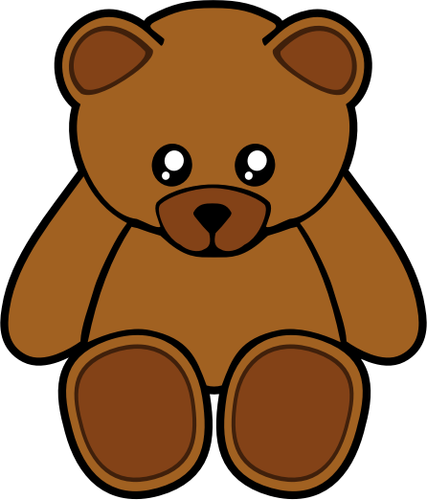 Vektor-Illustration hübsch Weinen Teddybären