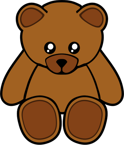 Vectorillustratie van schattige huilende teddybeer