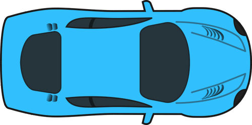 Blue racing car vector illustration