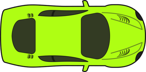 ירוק בהיר מרוצי המכונית האיור וקטורית