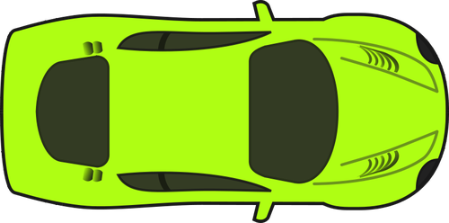 Verde brillante ilustración vectorial de coche de carreras