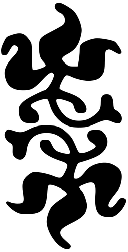 Prosty czarny japoński symbol