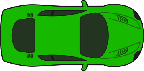 Ilustración de vector verde carreras coche