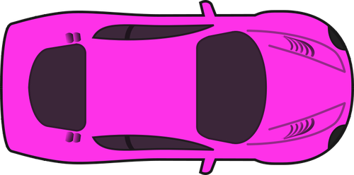 Rosa corrida carro vetor clip-art